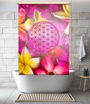 Extartiqe Duschrollo - Blume des Lebens pink dream